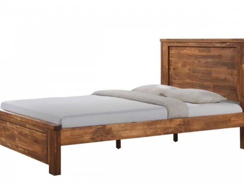 Sleep Design Plumley 4ft6 Double Caramel Wooden Bed Frame