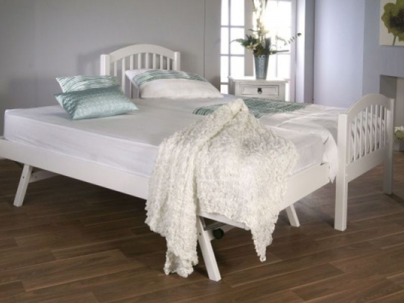 Limelight Despina 3ft  Single White Wooden Bed With Guest Bed Frame