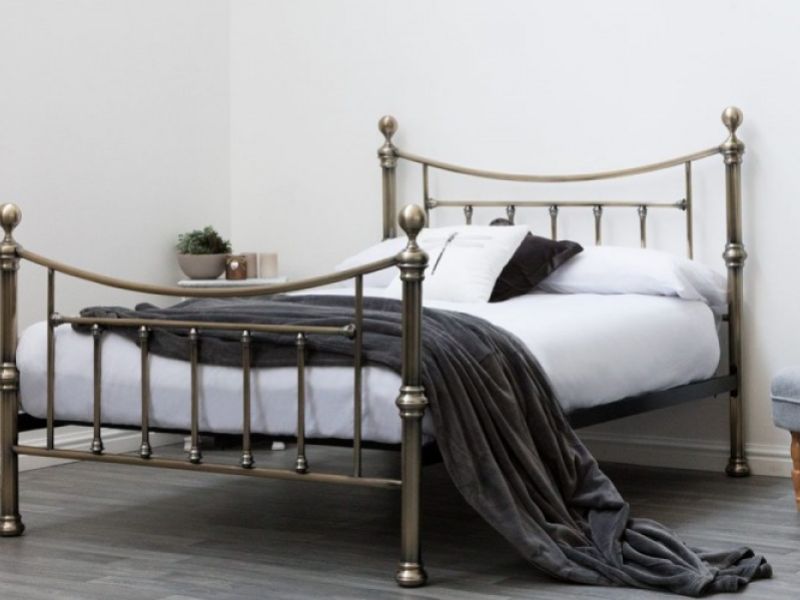Sleep Design Stratford 4ft6 Double Antique Brass Metal Bed Frame