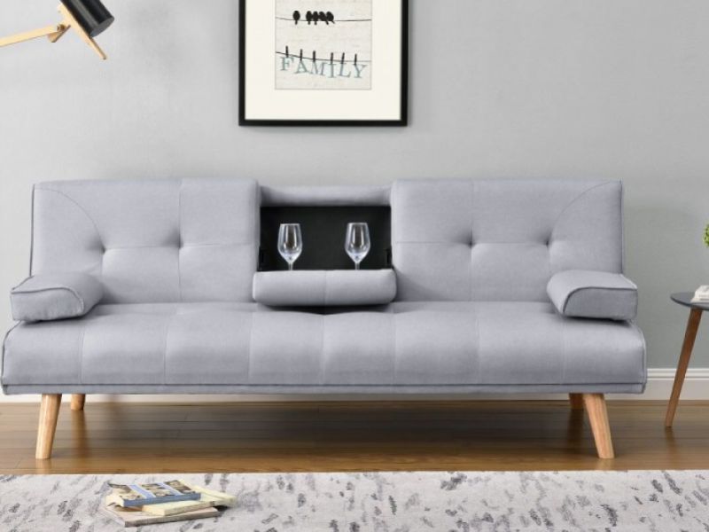 Sleep Design Brooklyn Grey Fabric Sofa Bed