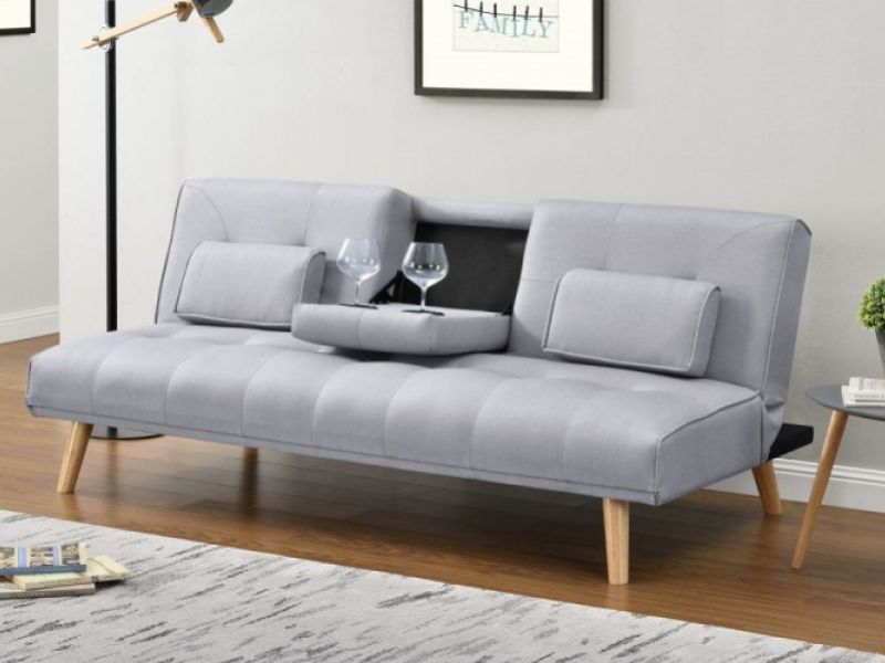 Sleep Design Brooklyn Grey Fabric Sofa Bed