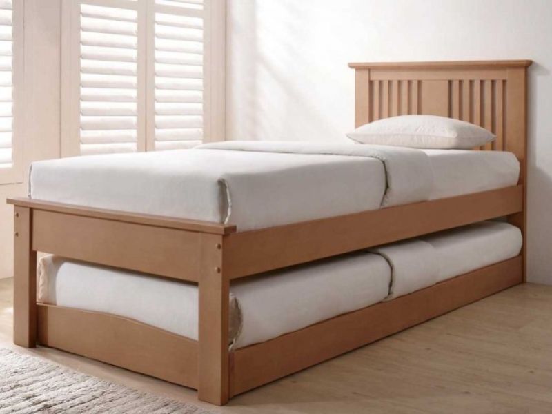 Sleep Design Malpas Oak Finish Wooden Guest Bed
