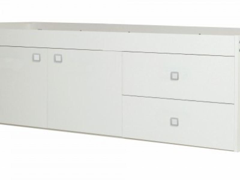 Kidsaw Arctic 3ft Single White Wooden Multi Drawer Bed Frame