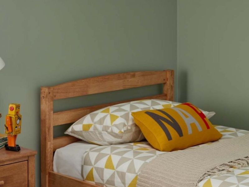 Serene Brooke 3ft Single Oak Finish Wooden Bunk Bed
