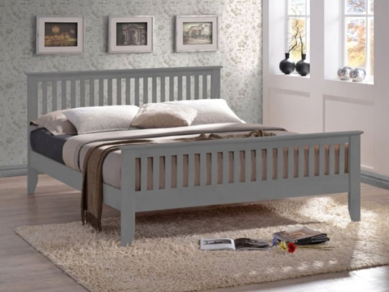 Time Living Turin 5ft Kingsize Grey Wooden Bed Frame
