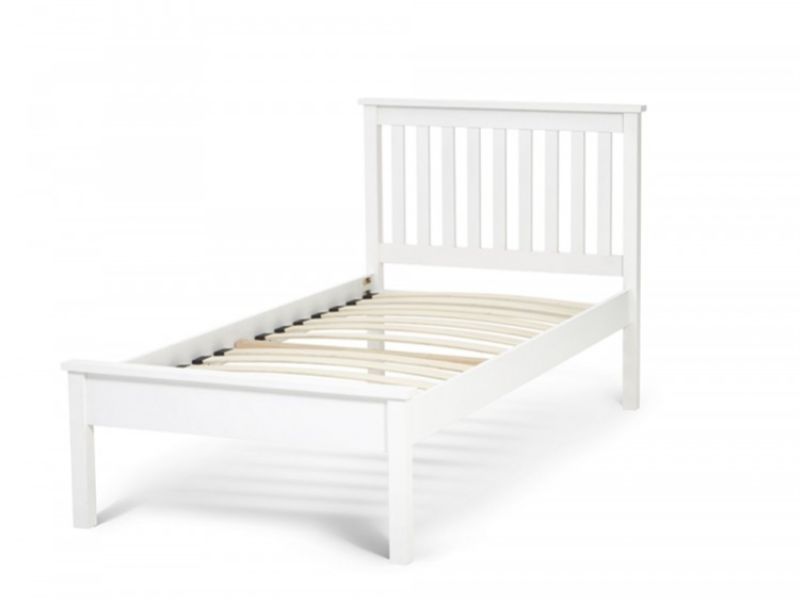 Serene Heather Opal White 3ft Single Wooden Bed Frame