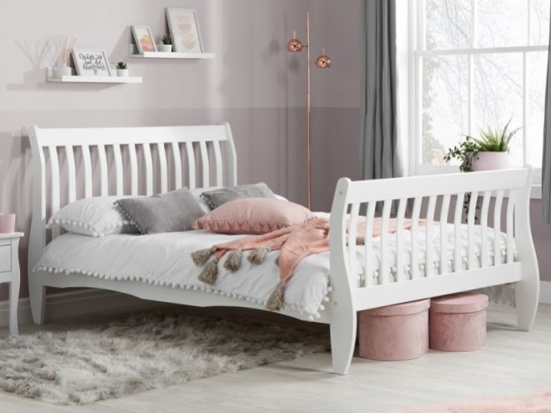 Birlea Belford 4ft6 Double White Wooden Bed Frame