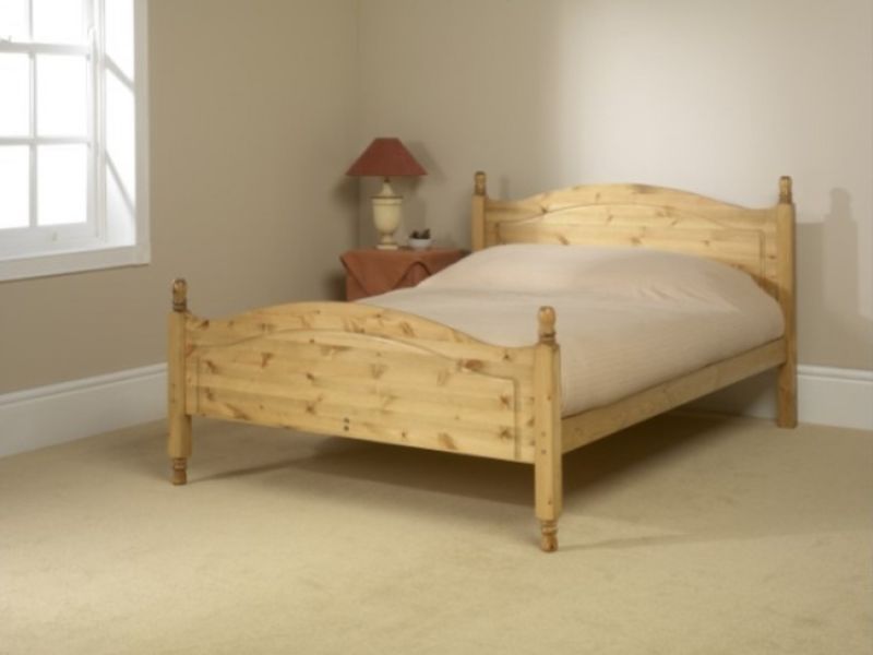Friendship Mill Orlando High Foot End 4ft6 Double Pine Wooden Bed