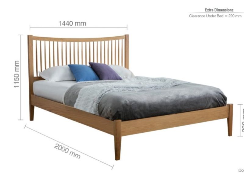 Birlea Berwick 4ft6 Double Oak Wooden Bed Frame