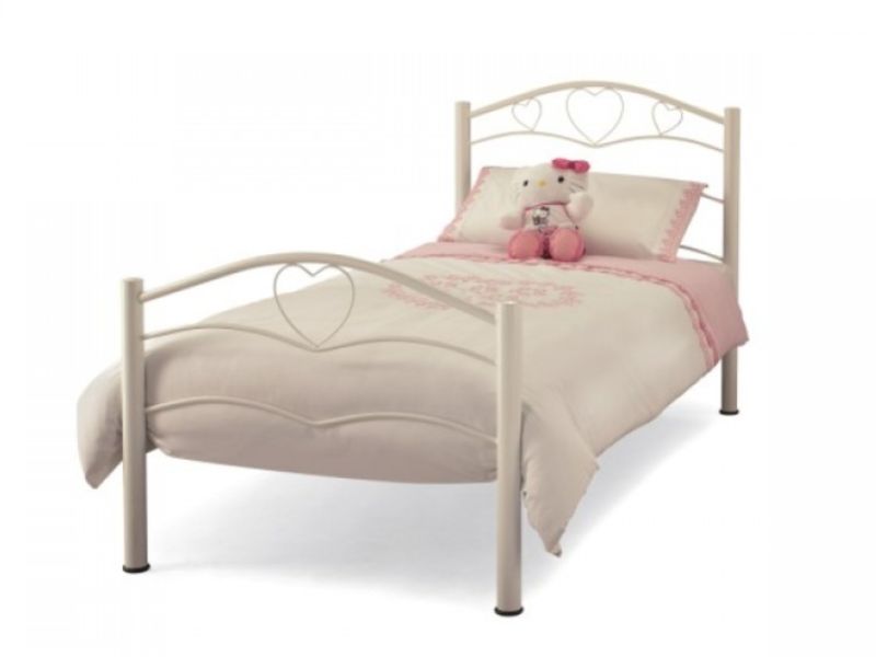 Serene Yasmin 3ft (90cm) Single White Bed Frame