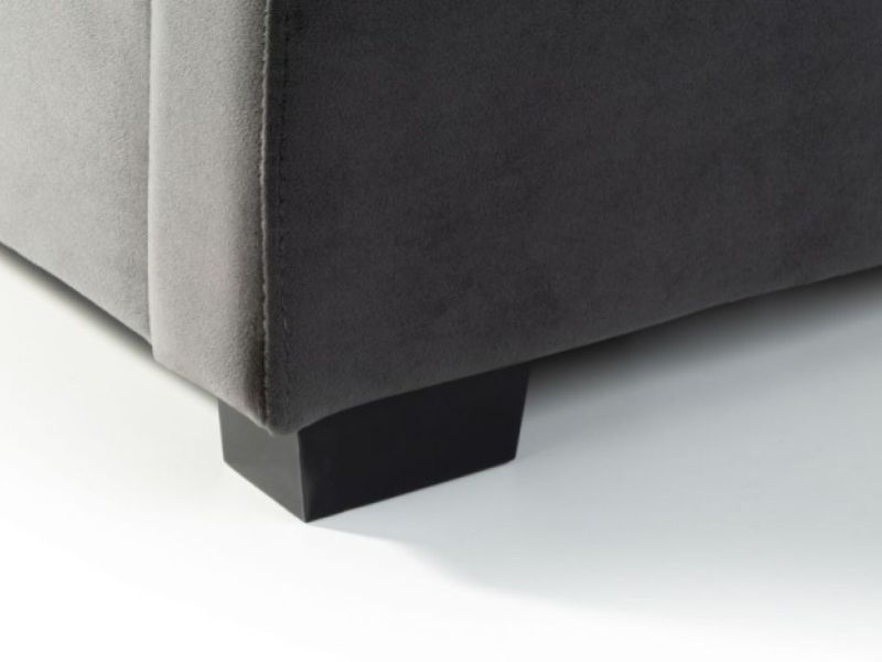 Julian Bowen Capri 5ft Kingsize Dark Grey Velvet Fabric Storage Bed