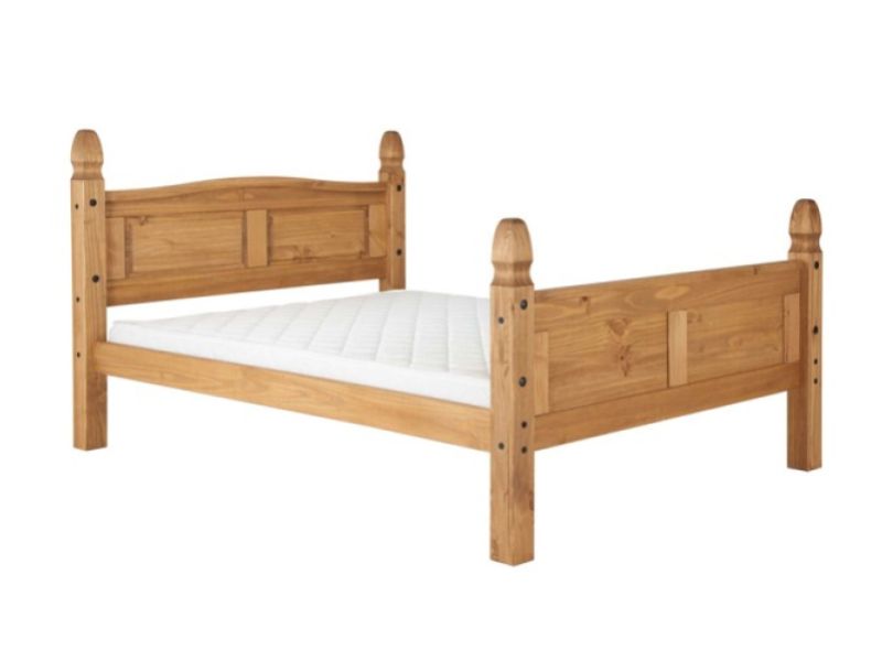 Birlea Corona 4ft6 Double Pine Bed Frame with High Footend