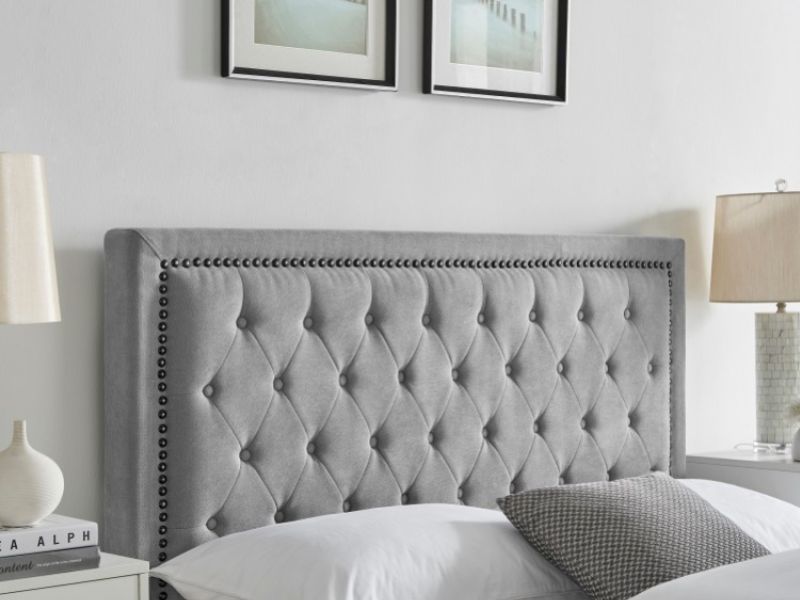 Limelight Rhea 5ft Kingsize Light Grey Fabric Bed Frame