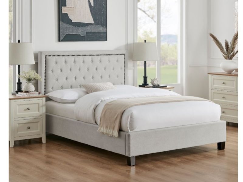 Limelight Rhea 4ft6 Double Natural Fabric Bed Frame