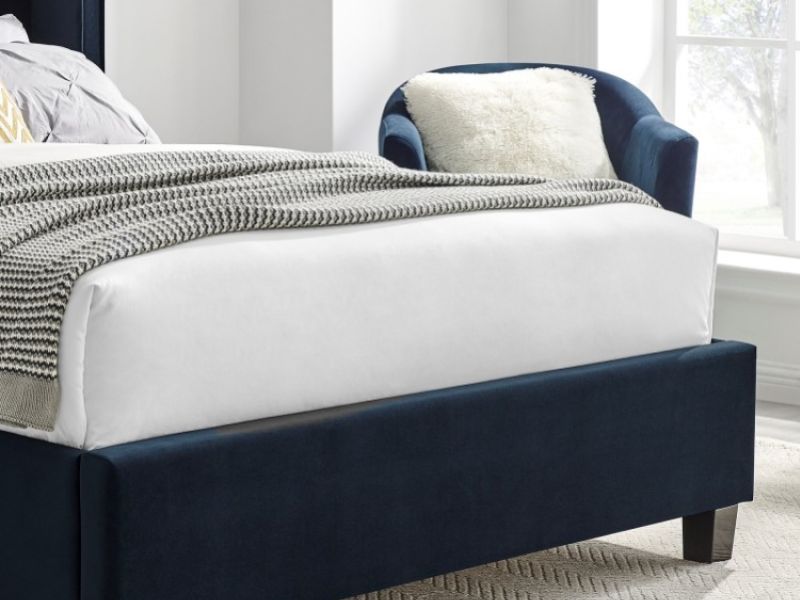 Limelight Polaris 5ft Kingsize Navy Blue Fabric Bed Frame