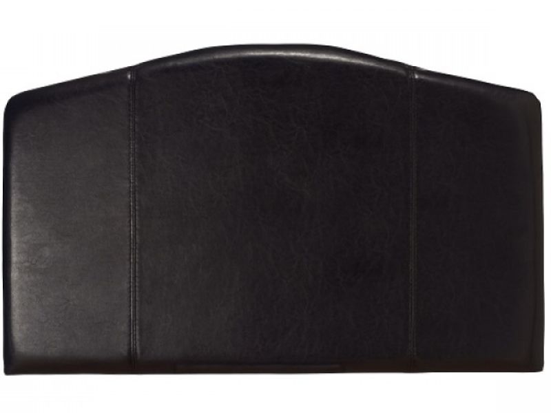Serene Rosa 4ft Small Double Black Faux Leather Headboard