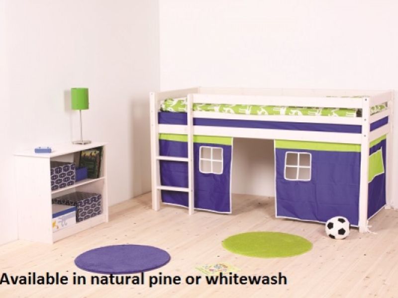 Thuka Hit 13 Childrens Mid Sleeper Bed Frame Available in Natural or Whitewash