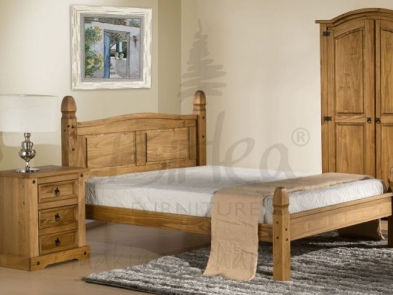 Birlea Corona 4ft Small Double Pine Bed Frame with Low Footend