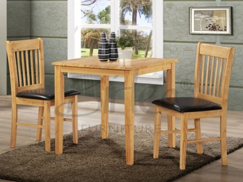 Birlea Kendall Oak Finished Dining Table Set with Two Chairs