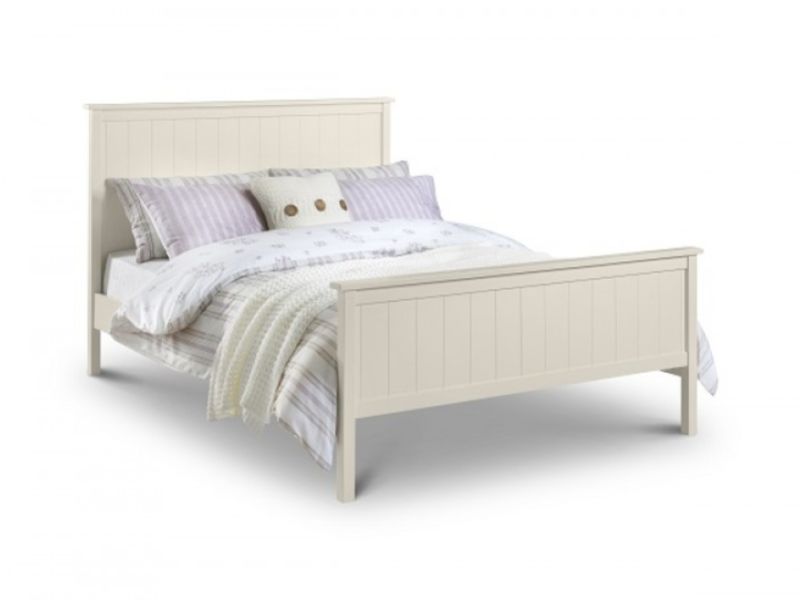Julian Bowen Harmony 3ft Single Stone White Wooden Bed Frame