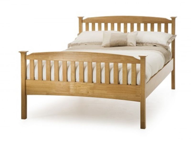 Serene Eleanor 6ft Super King Size Oak Finish Wooden Bed Frame with High Footend