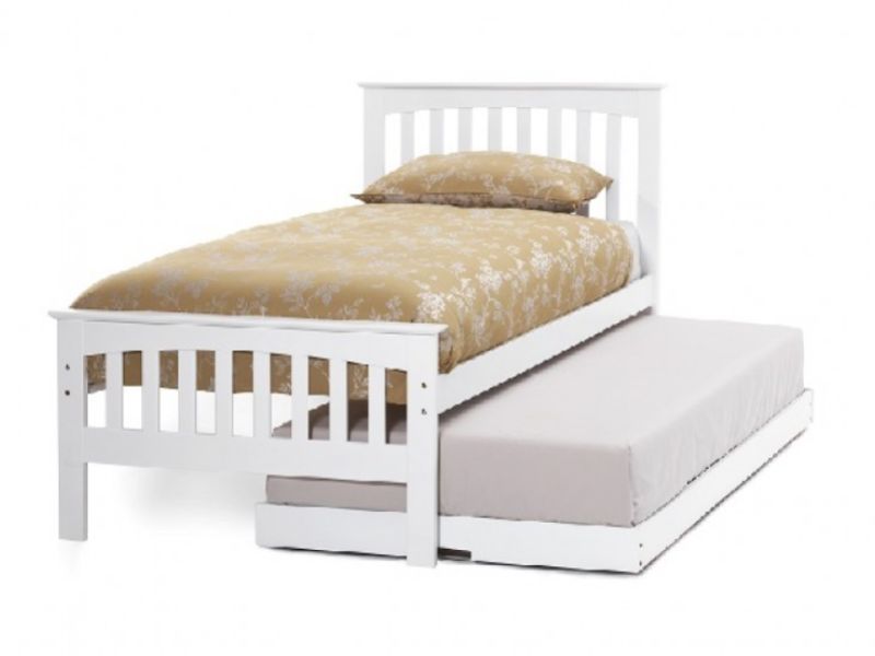 Serene Amelia 3ft Single White Wooden Guest Bed Frame