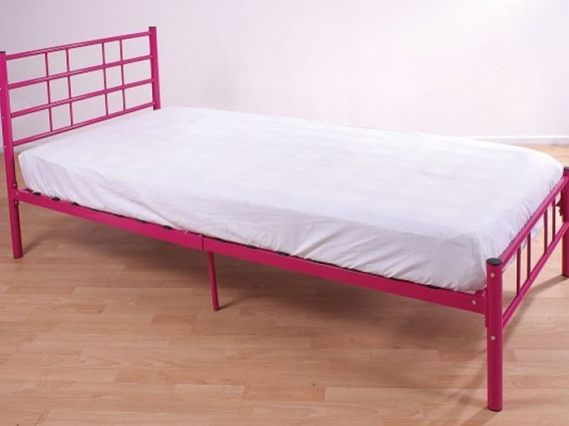 GFW Morgan 3ft Single Pink Metal Bed Frame