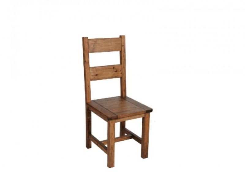 Core Denver Pair Of Pine Dining Chairs With Seat Pads