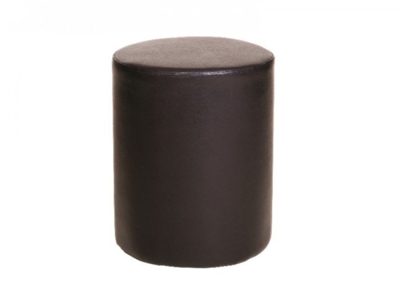 Core Milano Round Brown Faux Leather Stool