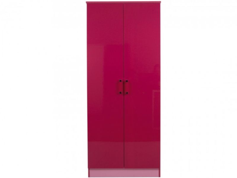 GFW Ottawa 2 Tones Gloss Pink 2 Door Wardrobe