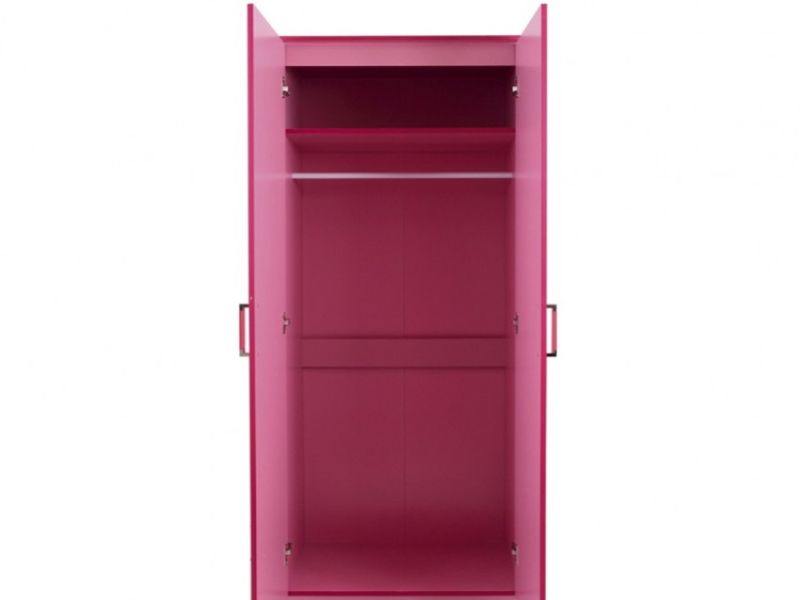 GFW Ottawa 2 Tones Gloss Pink 2 Door Wardrobe
