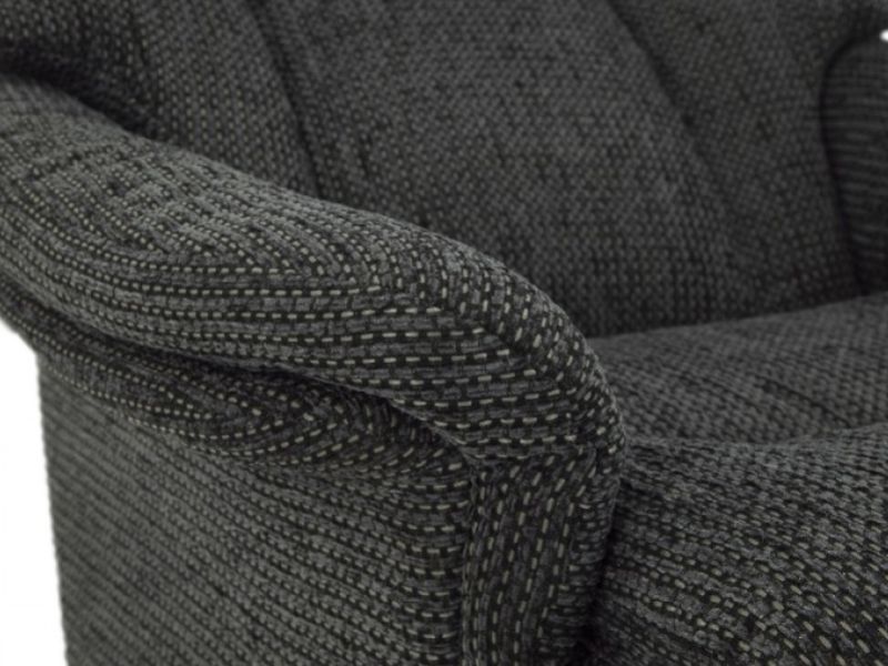 Serene Mysen Graphite Fabric Recliner Chair
