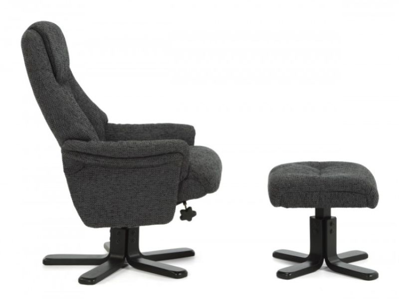 Serene Mysen Graphite Fabric Recliner Chair