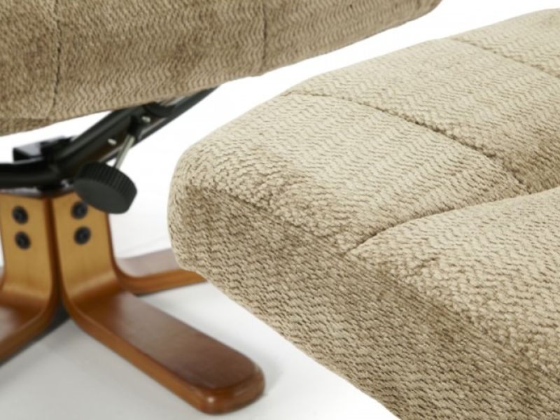 Serene Mandal Mink Fabric Recliner Chair