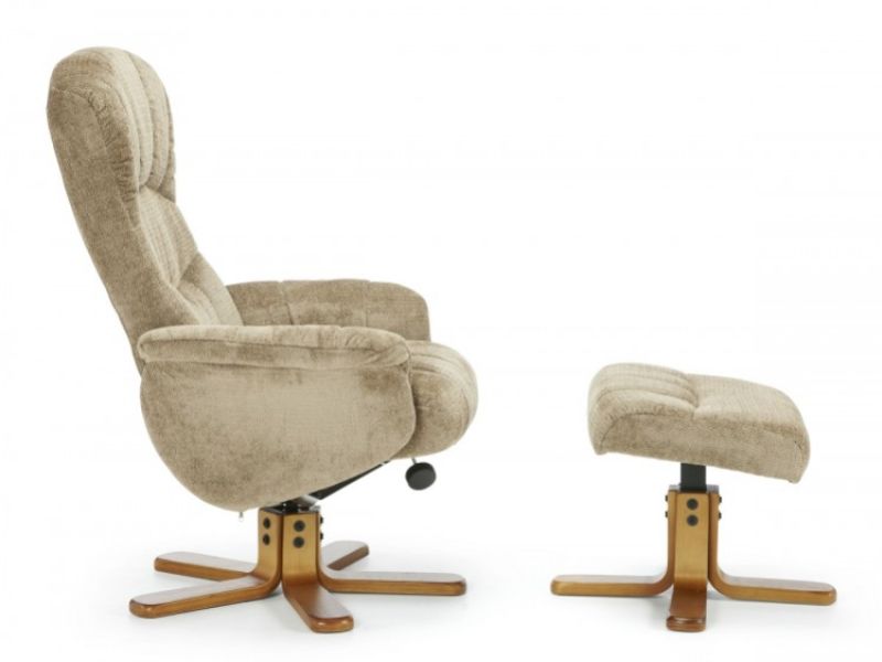Serene Mandal Mink Fabric Recliner Chair