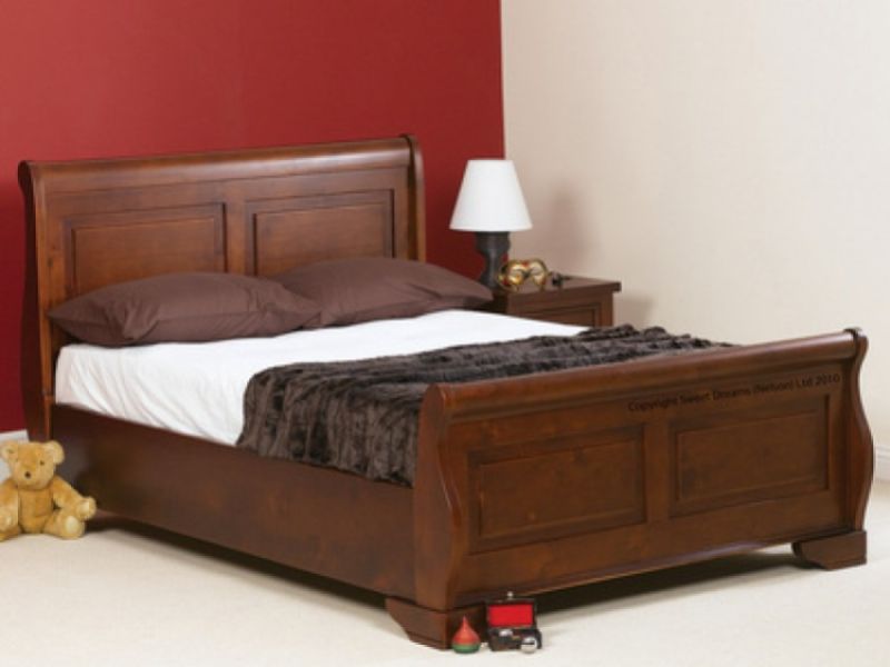 Sweet Dreams Jackdaw 4ft6 Double Mahogany Finish Wooden Bed Frame
