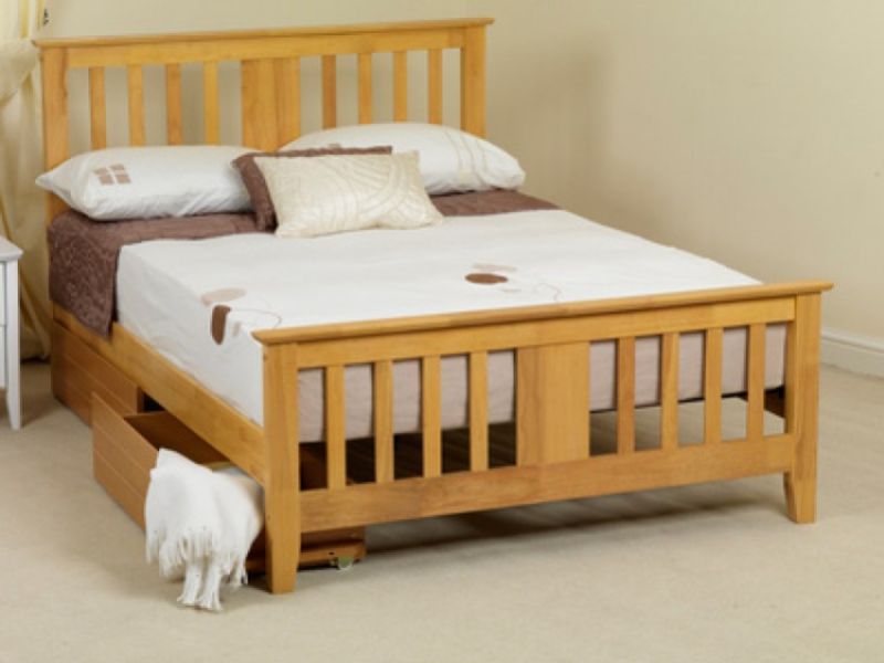 Sweet Dreams Kestrel 4ft6 Double Oak Finish Wooden Bed Frame