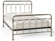 Serene Shilton 5ft King Size Antique Nickel Metal Bed Frame with Crystals Thumbnail