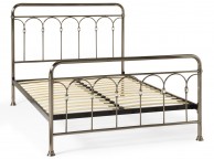 Serene Shilton 5ft King Size Antique Nickel Metal Bed Frame with Crystals Thumbnail