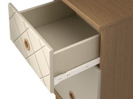 KT Geo Alabaster And Oak Narrow 3 Drawer Chest Thumbnail