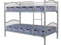 Sweet Dreams Agate 3ft Single Silver Metal Childrens Bunk Bed Thumbnail
