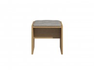 KT Geo Alabaster And Oak Dressing Table Stool Thumbnail
