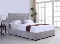Flair Furnishings Rebecca 4ft6 Double Silver Fabric Ottoman Bed Frame Thumbnail