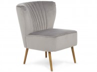 Serene Prestwick Silver Fabric Chair And Stool Thumbnail