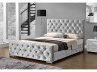Sleep Design Buckingham 5ft Kingsize Crushed Silver Velvet Bed Frame Thumbnail
