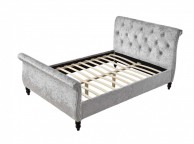 Sleep Design Westminster 5ft Kingsize Crushed Silver Velvet Bed Frame Thumbnail