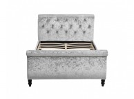 Sleep Design Westminster 5ft Kingsize Crushed Silver Velvet Bed Frame Thumbnail