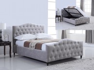 Flair Furnishings Laura 4ft6 Double Silver Fabric Ottoman Bed Frame Thumbnail