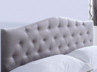 Flair Furnishings Laura 5ft Kingsize Silver Fabric Ottoman Bed Frame Thumbnail
