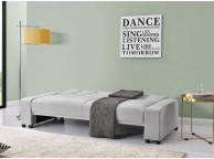 Sleep Design Chicago Grey Fabric Sofa Bed With Bluetooth Speakers Thumbnail